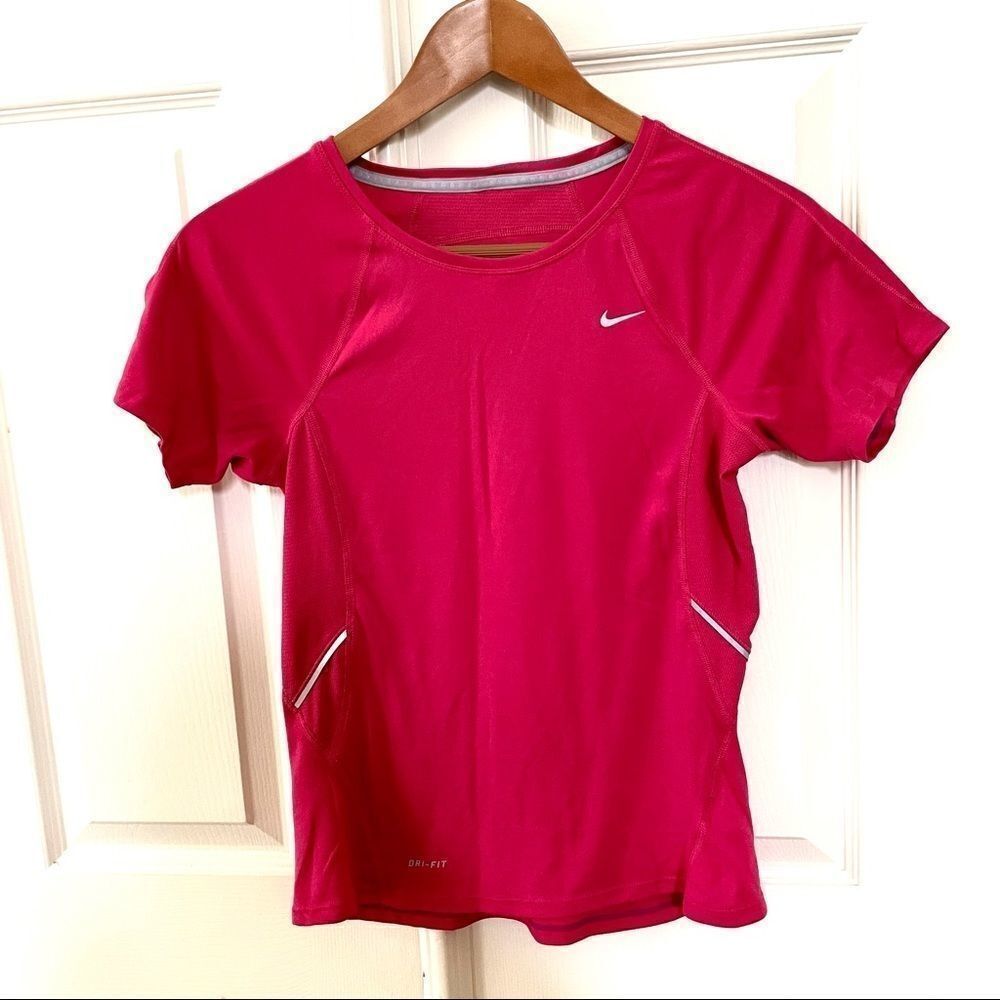 Nike pink Dri-fit short sleeved top